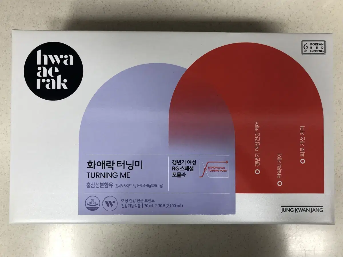 정관장 화애락 터닝미 70ml 30포 + 쇼핑백